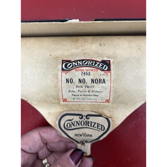 Vintage QRS Word Roll #7453 “No, No, Nora” Fox Trot Player Piano No Box Bottom - Picture 3 of 5